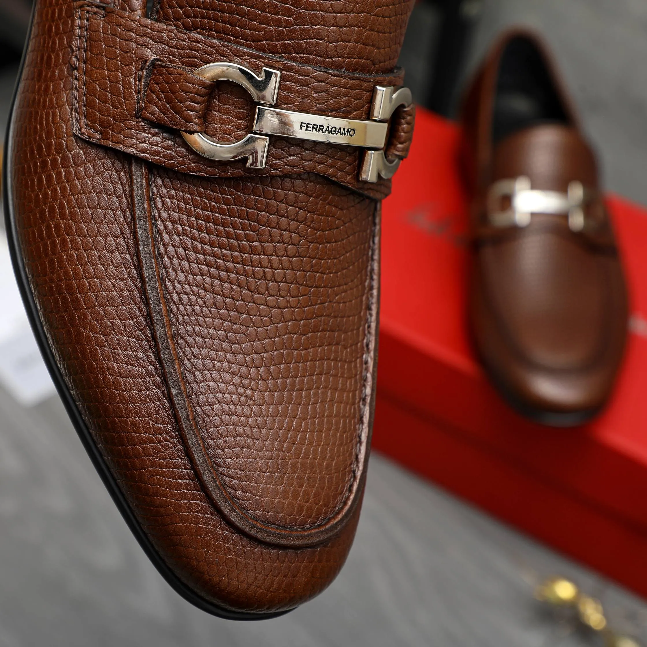 Men's shoes 💰p442 Product trademark: Ferragamo "Ferragamo" business slip-on leather shoes. Regular size: 38-46 (45.46 is custom-made and non-returnable) Product materials: Selected grained cowhide upper, cowhide lining, rubber outsole